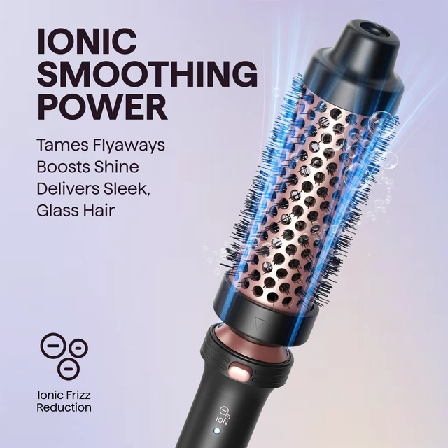 Alt view image 3 of 7 - 5 in 1 Curling Iron with Thermal Brush,Flat Iron,Versatile Styling | Interchangeable Curling Iron Set(0.5-1.25"), Ceramic Curling Iron, Less Damage, Fast Heating Wand Curling Iron, Dual Voltage