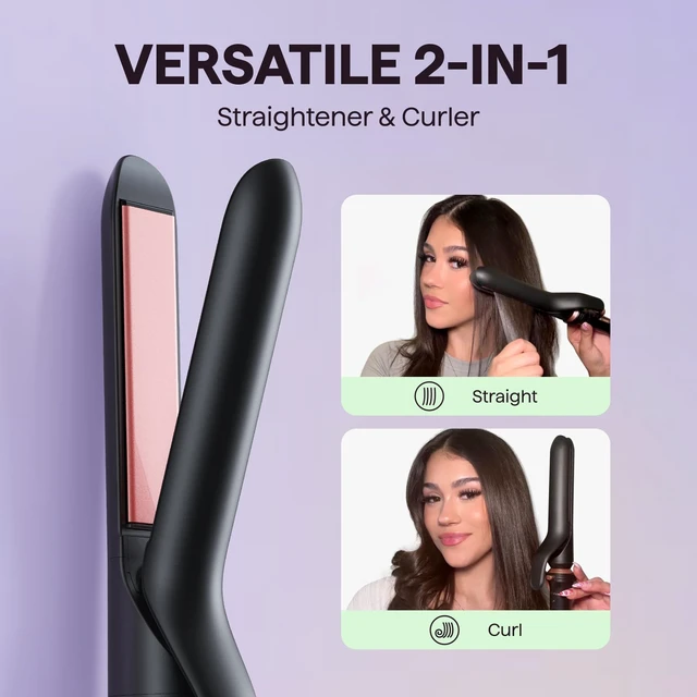 Alt view image 5 of 7 - 5 in 1 Curling Iron with Thermal Brush,Flat Iron,Versatile Styling | Interchangeable Curling Iron Set(0.5-1.25"), Ceramic Curling Iron, Less Damage, Fast Heating Wand Curling Iron, Dual Voltage