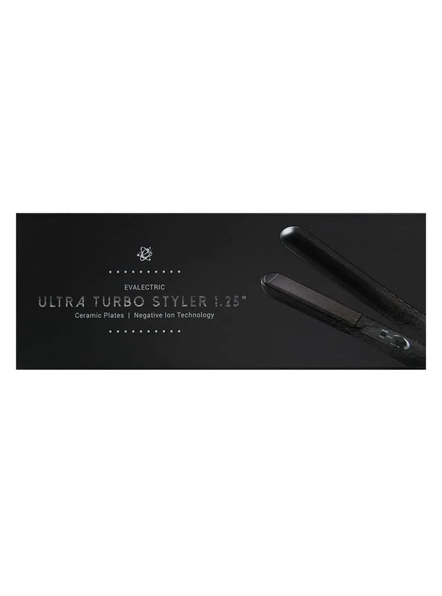 Alt view image 4 of 7 - Ultra Turbo 1.25 Inch Ceramic Flat Iron - Dual Voltage - Black | Ceramic Floating Plates - Negative Ion Technology - Heats upto 460 F - Travel Friendly Hair Straightener