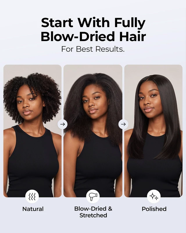 Alt view image 3 of 7 - PRO Titanium Flat Iron 1 Inch Hair Straightener for Smooth Results | Titanium Plates Infused with Argan Oil & Keratin for One Pass Styling, Straightens & Curls with One Tool, 11 Adjustable Temp