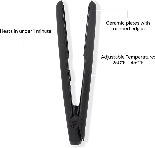 Alt view image 3 of 6 - Le Ceramique 1-Pass Flat Iron Hair Straightener | Fast Heating Ceramic Flat Iron | Best Hot Tools Professional Hair Straightener to Lock in Moisture & Shine | (Black)
