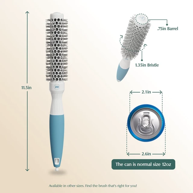 Alt view image 2 of 7 - Small Round Brush for Precise Styling and Manageable Blowouts (0.75 inch) - Salon-Quality Tool for Wet or Dry Hair (Not Electrical)