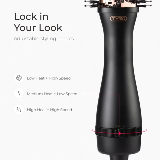 Alt view image 7 of 7 - Hair Dryer Brush Blow Dryer Brush in One, 4 in 1 Hairdryer and Styler | Volumizer with Oval Titanium Barrel, Ionic Hot Air Straightener for Smooth Frizz-Free Salon Blowout, Gold, 2 Inch