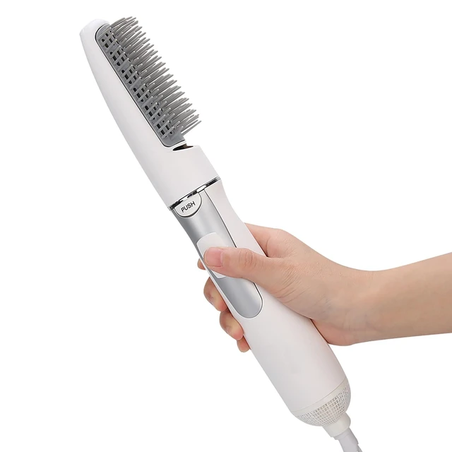 Alt view image 3 of 7 - 2-In-1 Electric Hair Dryer Styling Tool - Blow Dryer Brush with Teasing Comb, 3 Gear Adjustable Hair Straightener (US Plug)