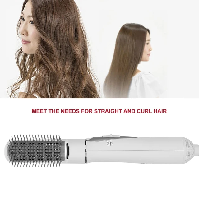 Alt view image 6 of 7 - 2-In-1 Electric Hair Dryer Styling Tool - Blow Dryer Brush with Teasing Comb, 3 Gear Adjustable Hair Straightener (US Plug)