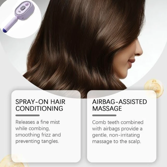 Alt view image 3 of 6 - 2026 now electric steam brush(Purple)