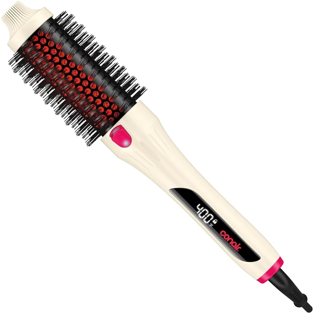 Main image of InfinitiPRO Infrared Thermal Brush, Dry-Hair Styling, 1.5, Cream | Infrared heated round brush, 1.5" barrel w/ ceramic coating for volume & styling, heated blow out brush for everyday blowouts