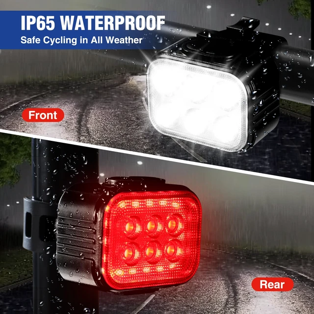 Alt view image 5 of 6 - Bike Headlight, Rechargeable LED Light for Cycling Night Riding | Bright Spotlight, IP65 Waterproof, Multiple Brightness Options, 260ft Beam Distance, Impact Resistant, Easy Mounting