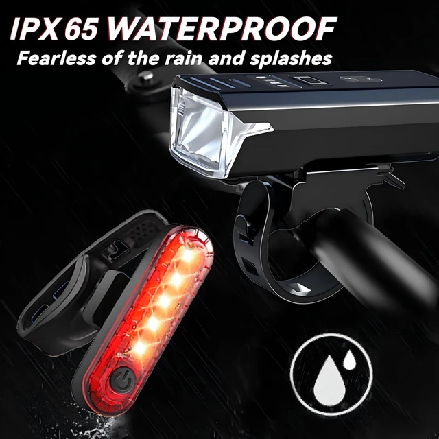 Alt view image 4 of 7 - Rechargeable USB Bike Lights Set, Super Bright LED Front Rear Bicycle Lights, 5+4 Modes, 360° Rotatable Headlight with Side Lights, IP65 Waterproof, for Road Mountain Bike Night Riding