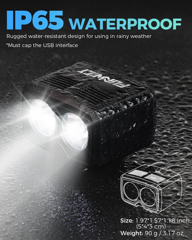 Alt view image 7 of 7 - Helmet Light LED Bike Headlight Rechargeable Bike Helmet Light IP65 Waterproof 1000 Lumens 5 Lighting Modes Bicycle Helmet Light for Cycling Fit Most Helmets