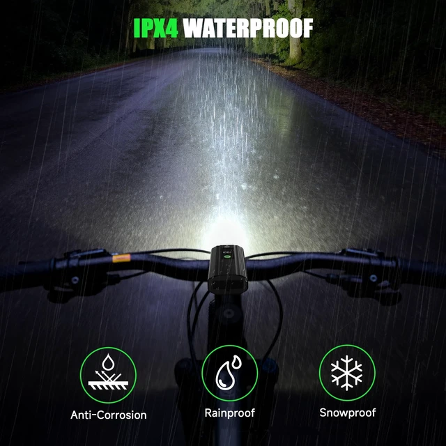 Alt view image 7 of 7 - 3000 Lumens Bike Lights for Night Riding, Bicycle Headlight Taillight Set | 5000mAh Super Bright Bicycle Light,12H Runtime,10 Mode Rechargeable, LED Display One-Press Off, Waterproof for Road Mountain