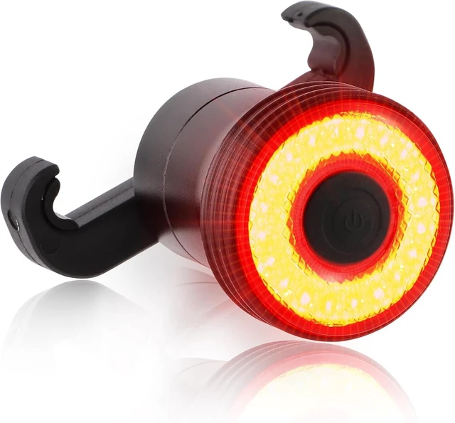 Main image of Smart Bike Tail Light, Brake Sensing, Auto On/Off, Saddle & Seatpost Mount | Super Bright 22 LEDs Rear Bike Light, 5 Lighting Modes, USB C Rechargeable Bicycle Taillight, IP65 Waterproof