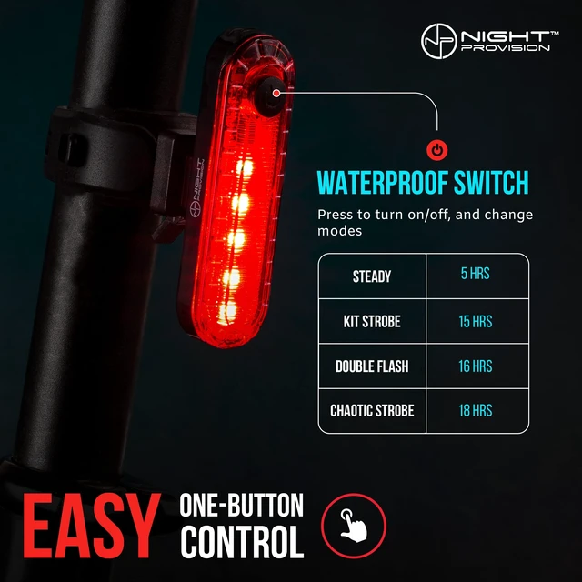 Alt view image 5 of 7 - Bike Tail Light 2 Pack - Easy Bicycle Rear Light Installation - USB C Rechargeable Bike Lights for Night Riding - 18 Hour Max - Bicycle Brake Safety - 4 Modes LED (Luces para Bicicleta)
