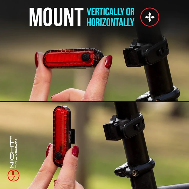 Alt view image 7 of 7 - Bike Tail Light 2 Pack - Easy Bicycle Rear Light Installation - USB C Rechargeable Bike Lights for Night Riding - 18 Hour Max - Bicycle Brake Safety - 4 Modes LED (Luces para Bicicleta)