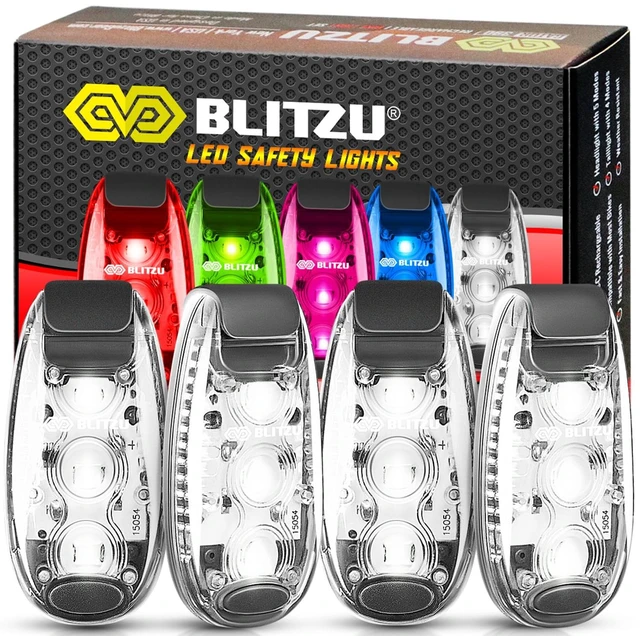 Main image of LED Safety Lights 4 Pack,Clip On High Visibility Strobe Light for Walk Run | Night Safety Gear,Reflective Accessory, Lightweight & Portable, Waterproof, Outdoor, Work, Walking, Running, Hiking,Cycling