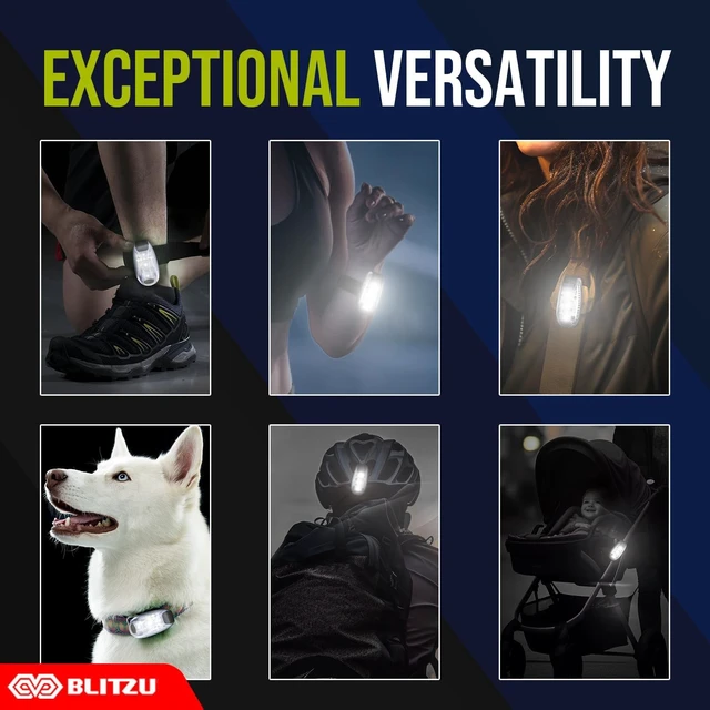 Alt view image 3 of 7 - LED Safety Lights 4 Pack,Clip On High Visibility Strobe Light for Walk Run | Night Safety Gear,Reflective Accessory, Lightweight & Portable, Waterproof, Outdoor, Work, Walking, Running, Hiking,Cycling