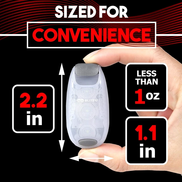 Alt view image 6 of 7 - LED Safety Lights 4 Pack,Clip On High Visibility Strobe Light for Walk Run | Night Safety Gear,Reflective Accessory, Lightweight & Portable, Waterproof, Outdoor, Work, Walking, Running, Hiking,Cycling