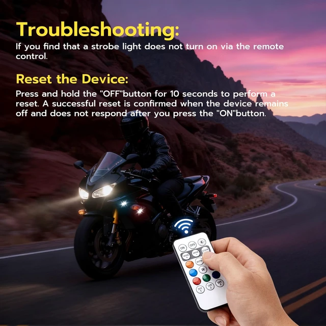 Alt view image 6 of 7 - 4 Pcs Wireless Rechargeable Magnetic LED Strobe Lights, 8-Colors USB Waterproof Anti-Collision LED Car Flashing Warning Light with Remote Control for Cars, RC Cars, Bikes, Motorcycles