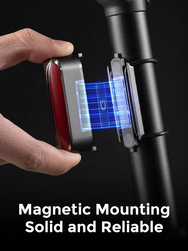 Alt view image 2 of 7 - Magnetic Bike Tail Light,Rechargeable,IPX6 Waterproof,7 Modes | USB-C,Intelligent Brake Sensor, Safety Cycling Light,for Road & Mountain