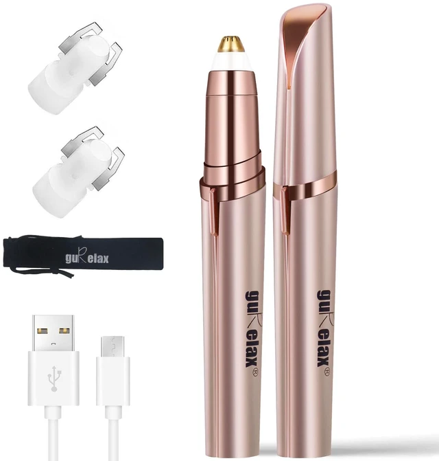 Main image of Women's Electric Eyebrow Trimmer with Replacement Blades, Precision LED Light, Safe and Instant Painless Hair Remover