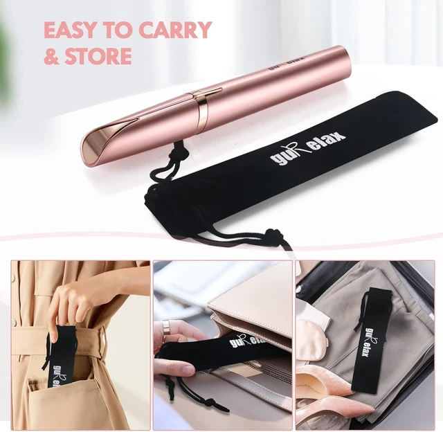 Alt view image 6 of 7 - Women's Electric Eyebrow Trimmer with Replacement Blades, Precision LED Light, Safe and Instant Painless Hair Remover