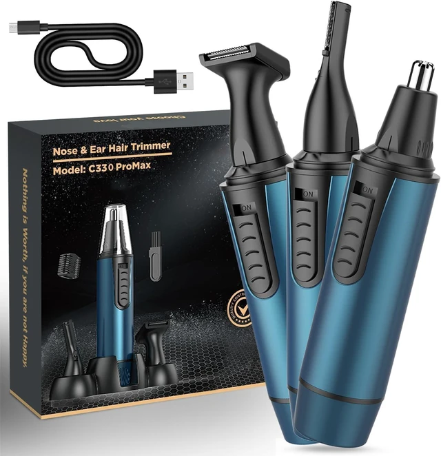 Main image of Nose Hair Trimmer for Men, 3 in 1 Rechareable Eyebrow Trimmer, Ear and Nose Hair Trimmer with IPX7 Waterproof, for Nose,Eyebrow,Ear,Easy Cleansing.