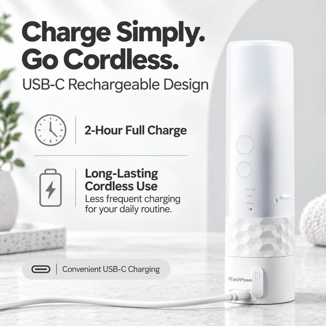 Alt view image 5 of 7 - 2 in 1 Electric Toothbrush with Water Flosser Combo, White | Sonic Toothbrush with IPX7 Waterproof, 3 Brushing & 4 Flossing Modes, Detachable Water Tank, Cordless Rechargeable Oral Care
