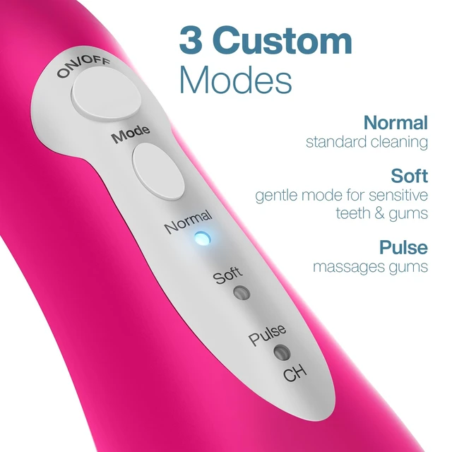Alt view image 7 of 7 - Aqua Flosser Water Flosser, ADA Accepted, Electric Pink | Clinically Studied, Cordless, 5 Jet Tips, 3 Modes, 360° Rotating Tips, Waterproof, Rechargeable, Travel Bag, Braces Care