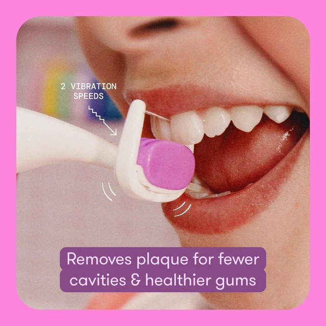 Alt view image 2 of 6 - for Kids Electric Flosser for Kids, Dentist Designed, 1 Ct | Electric flosser with GumBumper and two speeds helps kids floss comfortably as baby and adult teeth grow.