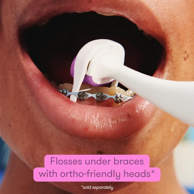 Alt view image 5 of 6 - for Kids Electric Flosser for Kids, Dentist Designed, 1 Ct | Electric flosser with GumBumper and two speeds helps kids floss comfortably as baby and adult teeth grow.