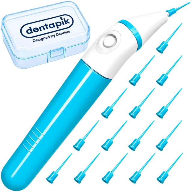 Main image of Dentapik Electric Flosser for Teeth with 15 Electric toothpicks Power Dental flossers Tooth Floss Picks for Teeth Gum Tooth Picks flossers for Adults Dental Floss Sticks for Adults