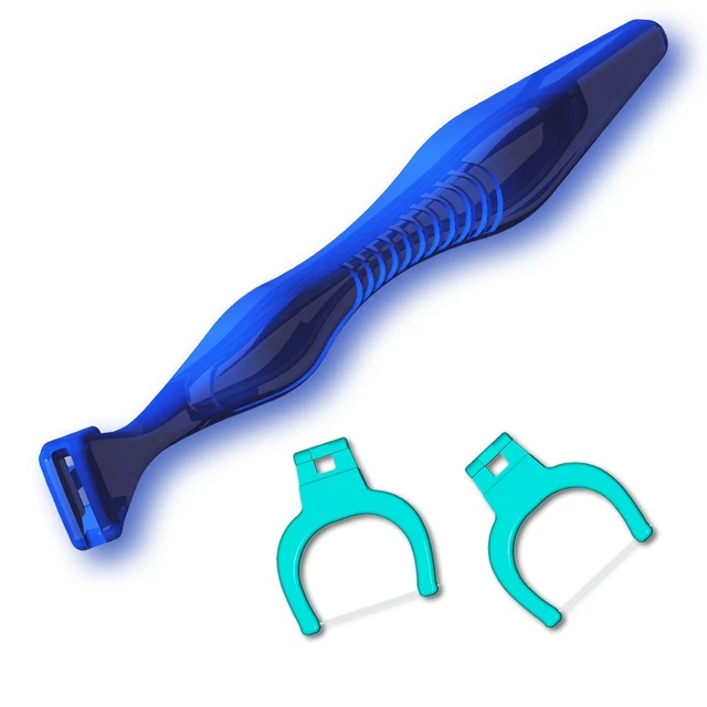 Alt view image 5 of 7 - NoFuss Dental Flosser Kit, 5-inch Long Handle & Refill Heads, Extra-Strength Floss for Comfortable Clean, Fluoride Free, (1 Blue Handle + 100 Extra-Strength Floss Refills)