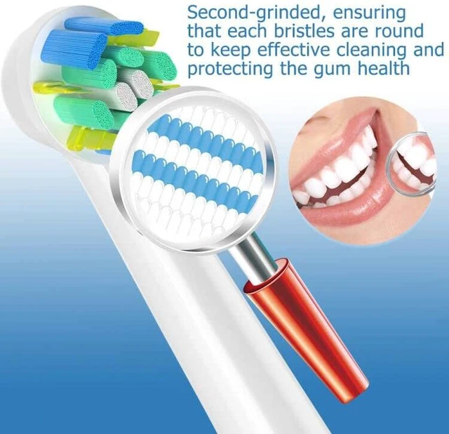 Alt view image 3 of 6 - Replacement Heads Compatible with Oral b Braun, 16 Pcs Electric Toothbrush Heads for Oral-b Floss Pro 1000 Smart Genius x White