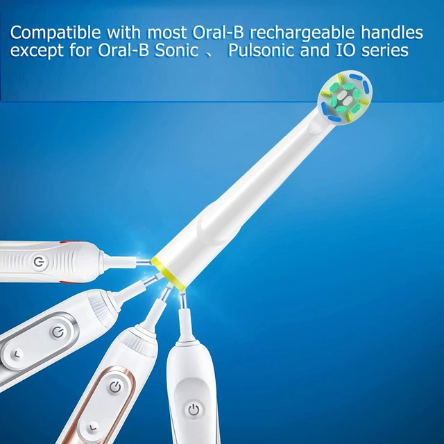Alt view image 6 of 6 - Replacement Heads Compatible with Oral b Braun, 16 Pcs Electric Toothbrush Heads for Oral-b Floss Pro 1000 Smart Genius x White
