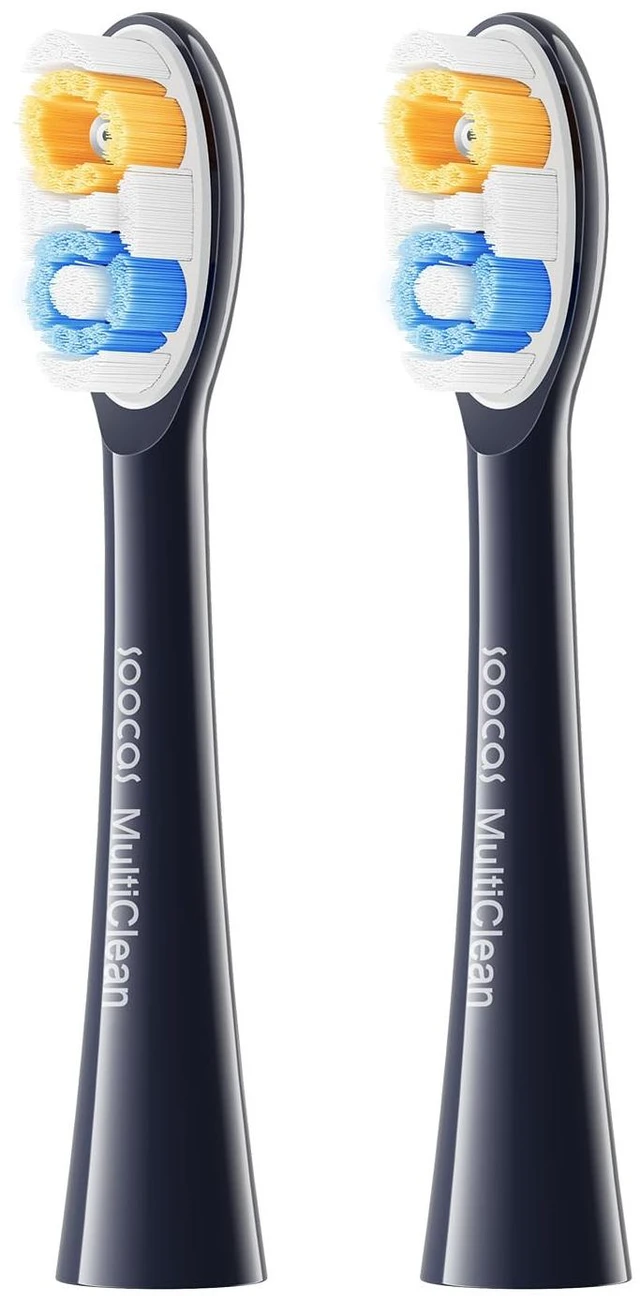 Main image of Multiclean Classic Clean Electric Toothbrush Replacement Heads, Compatible with Both NEOS II and NEOS II Ultra, 2 Brush Heads, Medium Bristles, Dark Violet
