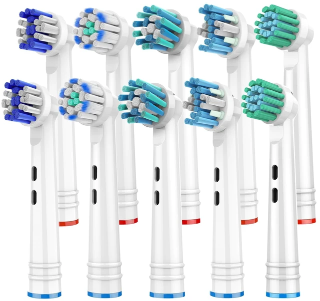 Main image of Replacement Toothbrush Heads for Oral B Braun, 10 Packs | Premium Bristles, Deep Clean, 5 Types of Brush Heads, Compatible with Oral-B