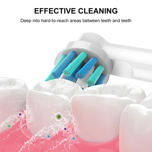 Alt view image 3 of 7 - Replacement Toothbrush Heads for Oral B Braun, 10 Packs | Premium Bristles, Deep Clean, 5 Types of Brush Heads, Compatible with Oral-B