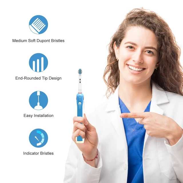 Alt view image 7 of 7 - Replacement Toothbrush Heads for Oral B Braun, 10 Packs | Premium Bristles, Deep Clean, 5 Types of Brush Heads, Compatible with Oral-B