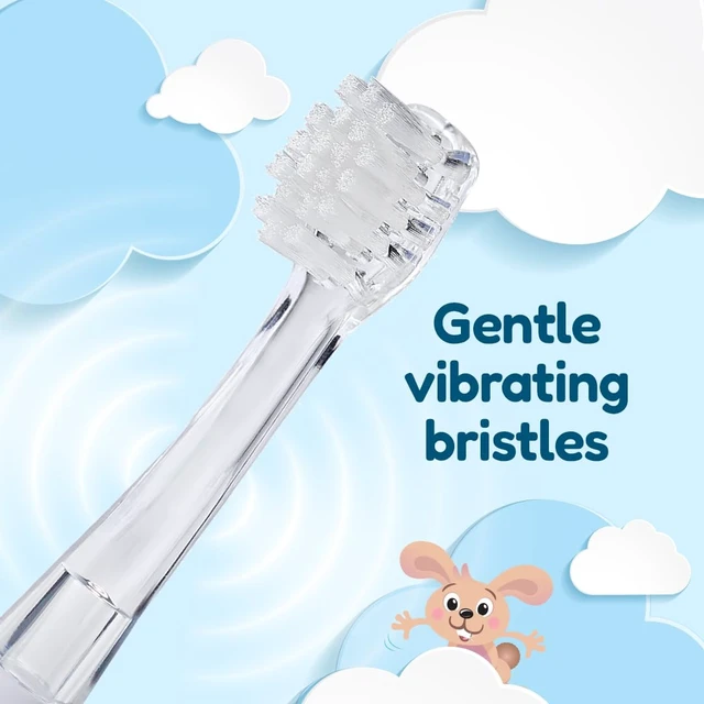 Alt view image 4 of 7 - Replacement Heads for BabySonic Electric Toothbrush, 18-36 Months - Soft, Gentle Brush Heads for Baby Teeth & Gums - Toddler Toothbrush Head, BPA-Free, Toddler Oral Care - 4 Pack