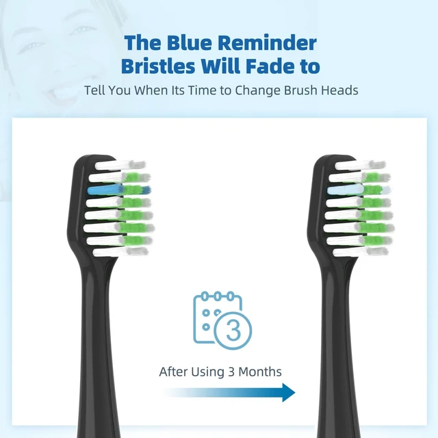 Alt view image 3 of 7 - Replacement Toothbrush Heads for Waterpik Complete Care 9.0 & 5.0(8 pcs) | Compatible with: CC-01CD010-1, WP-861, WP-862, WP-871, WP-872, WP-876, WP-881,WP-977, WP-882, WP-890, WP-892, CC-01CD010-2