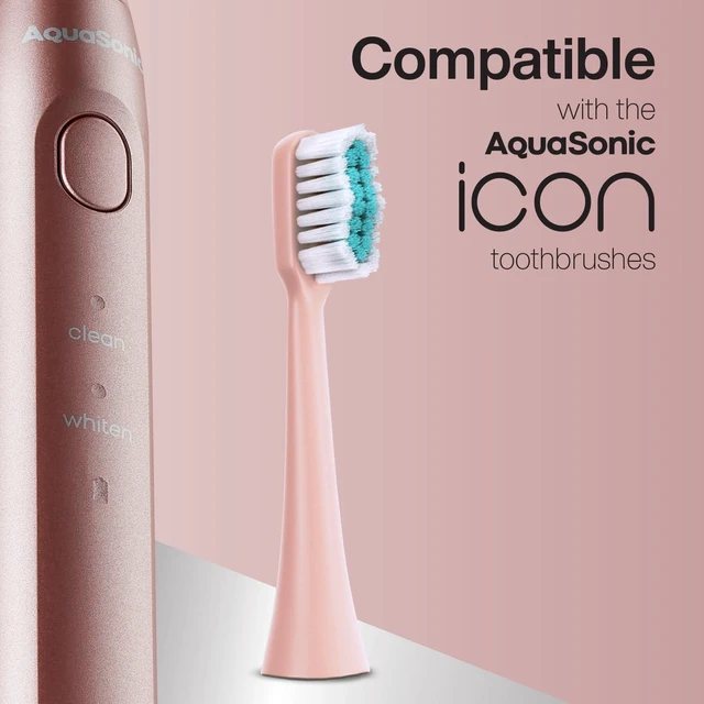 Alt view image 5 of 7 - Genuine Icon Replacement Brush Heads | Compatible with Icon Toothbrush | 2 Brush Heads | for Normal & Sensitive Teeth (Blush)