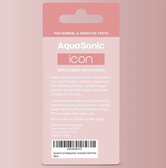 Alt view image 6 of 7 - Genuine Icon Replacement Brush Heads | Compatible with Icon Toothbrush | 2 Brush Heads | for Normal & Sensitive Teeth (Blush)