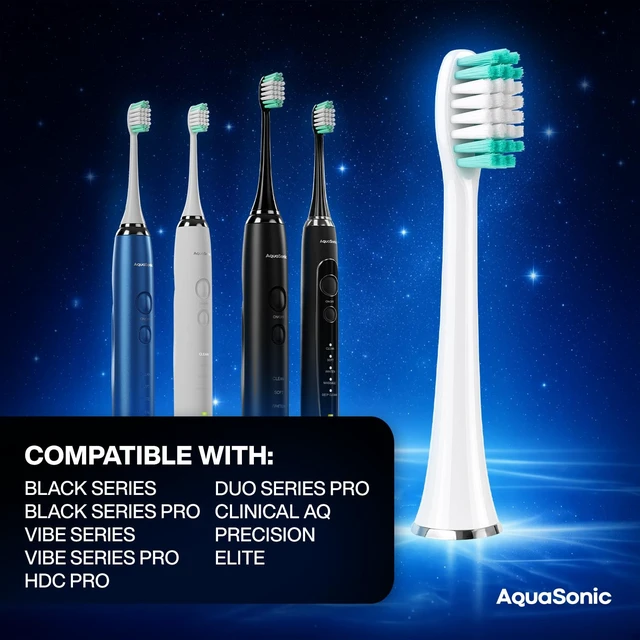 Alt view image 2 of 7 - Genuine Standard Replacement Brush Heads, White, 8 Pack | ADA Accepted, Protective Caps for Hygienic Storage, Normal & Sensitive Teeth, Compatible with Vibe Series & More