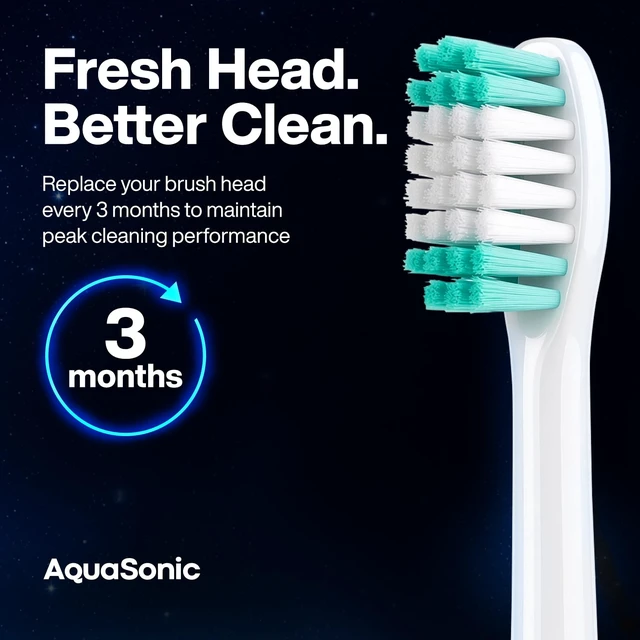 Alt view image 4 of 7 - Genuine Standard Replacement Brush Heads, White, 8 Pack | ADA Accepted, Protective Caps for Hygienic Storage, Normal & Sensitive Teeth, Compatible with Vibe Series & More
