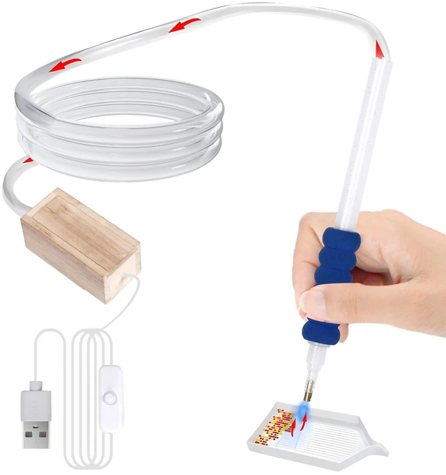 Main image of Electric Diamond Painting Pen Tool with Vacuum Function Includes 2 Pens and 2 Trays Strong Adhesion for Efficient Diamond Art Creation,Epainter Kit for Enthusiasts Diamond Painting Accessories