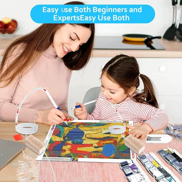 Alt view image 4 of 6 - Electric Diamond Painting Pen Tool with Vacuum Function Includes 2 Pens and 2 Trays Strong Adhesion for Efficient Diamond Art Creation,Epainter Kit for Enthusiasts Diamond Painting Accessories