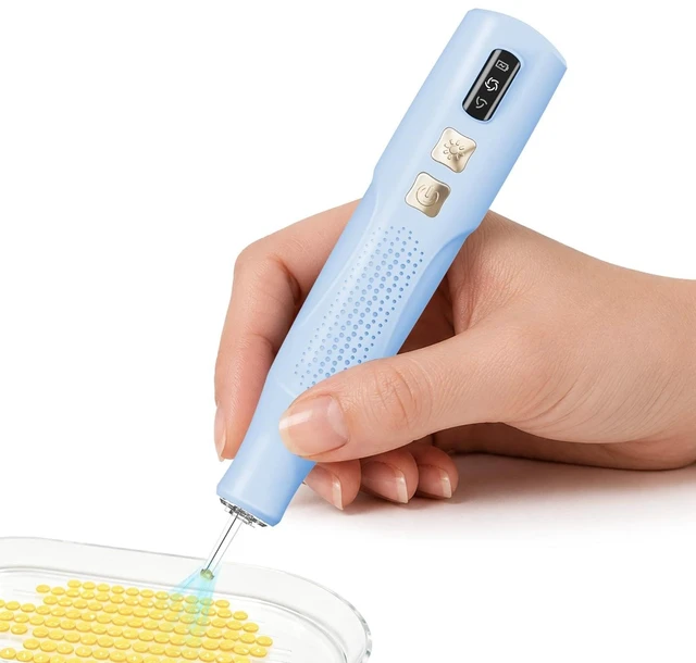 Main image of Electric Diamond Painting Pen with Light | Rechargeable Wireless Vacuum Pen for Diamond Art with Ergonomic Grip; 2 Suction Gears; No Wax Needed