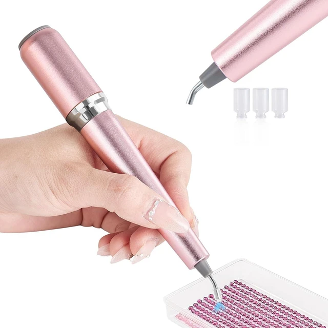 Main image of Wireless Electric Diamond Art Pen, Vacuum Diamond Painting Pen No Wax Needed, 150° Ergonomic Tip, Quiet Lightweight & Rechargeable Diamond Art Accessories for Adults (Pink)