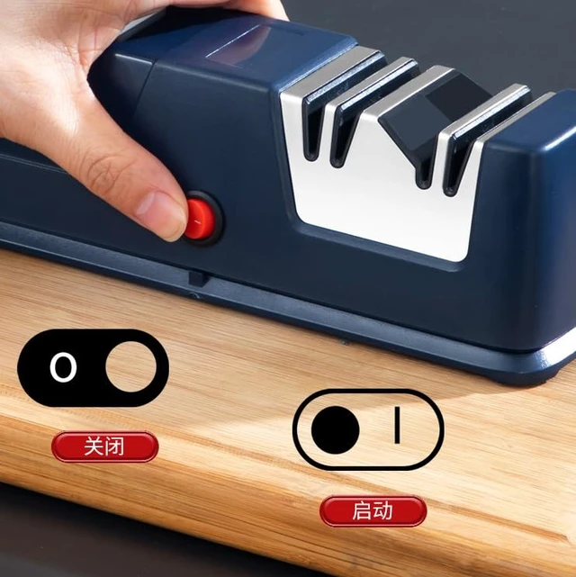 Alt view image 5 of 6 - Electric Knife Sharpener,Professional 2 Stage Electric Knife Sharpener for Quick Sharpening & Polishing, Polish Blades/Repairing/Restoring Professional Kitchen Knife Sharpener Tool