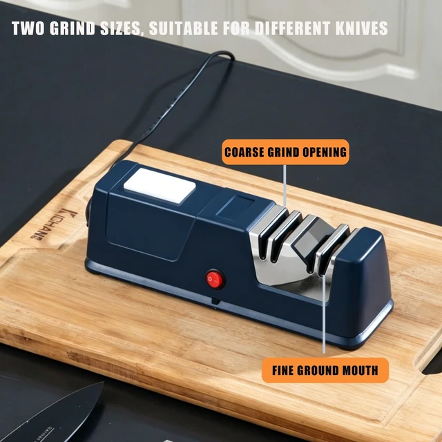 Alt view image 4 of 6 - Electric Knife Sharpener,Professional 2 Stage Electric Knife Sharpener for Quick Sharpening & Polishing, Polish Blades/Repairing/Restoring Professional Kitchen Knife Sharpener Tool